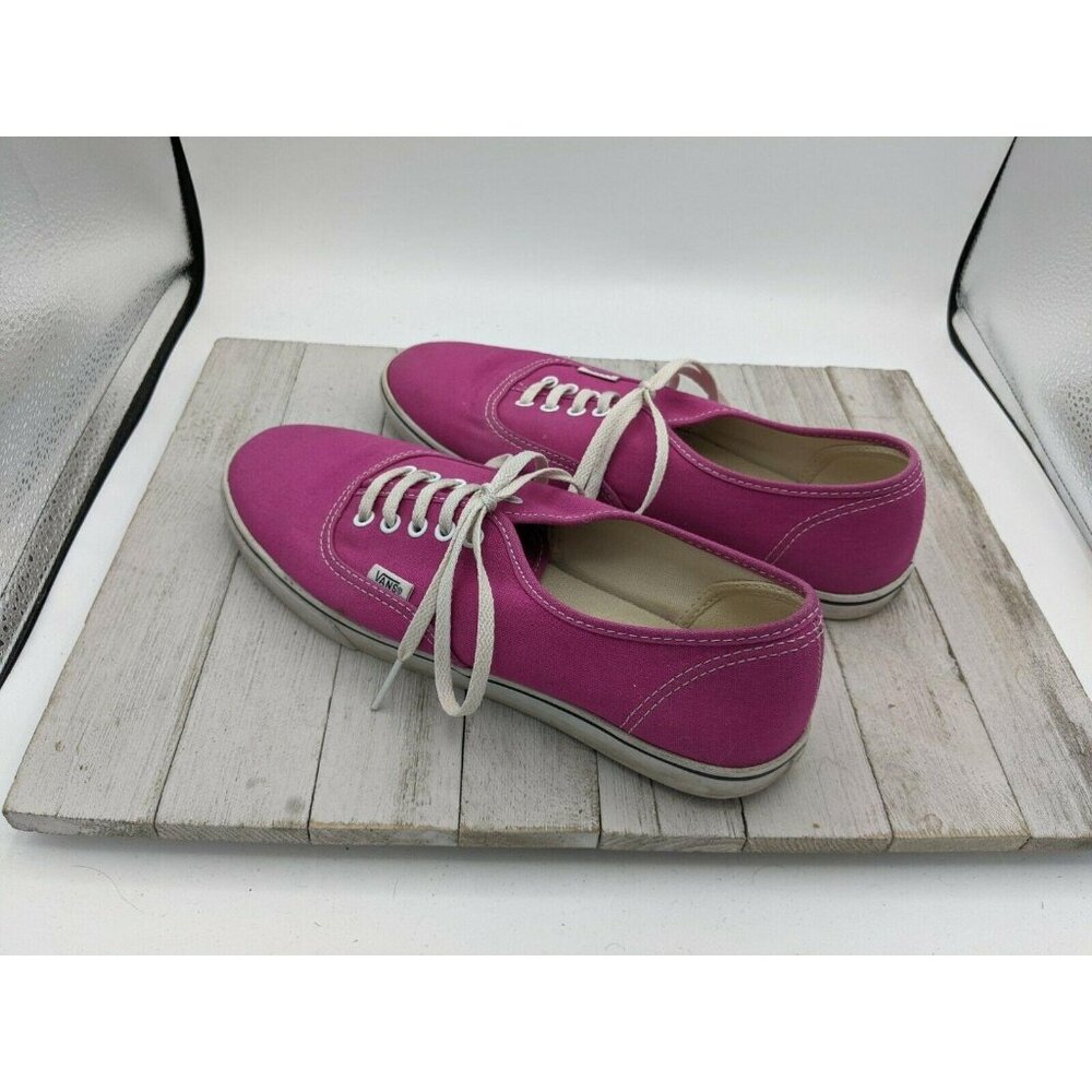 Vans Off The Wall Shoes Pink Canvas Sneaker Skate Flats Women Size 9 Men Sz 6.5